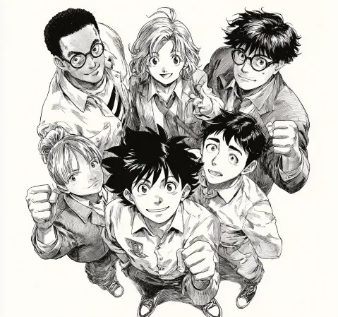 动漫天堂作品封面墙主视觉，多部漫画封面并排展示